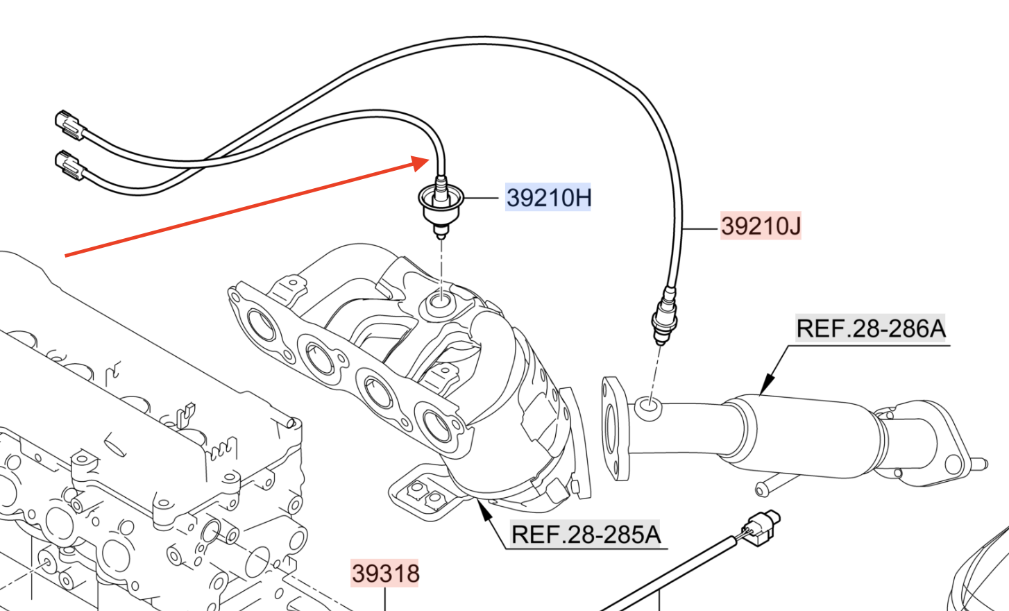 Kia OE sonda lambda przednia Rio Stonic 1.2 (16-20) 3921003BB0
