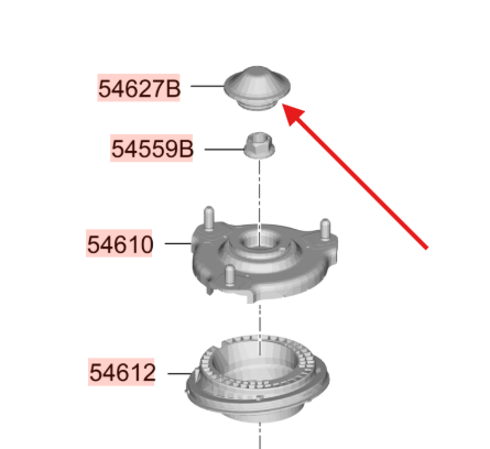 Zaślepka górna amortyzatora Kia Hyundai 54627C1000