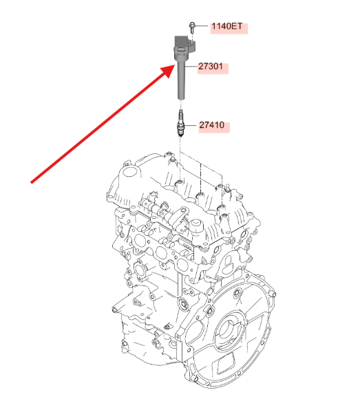 Oryginalna cewka zapłonowa Kia Ceed Rio Stonic 1.0T 1.5T 2020- 2730108200