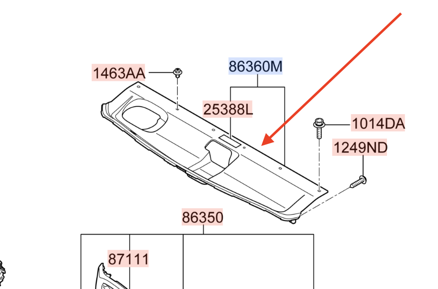 Oryginalna osłona górna pasa przedniego Kia Sorento III UM 86360C5000