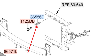Wspornik środkowy zderzaka przód Kia Ceed ProCeed XCeed 86556J7000 OE