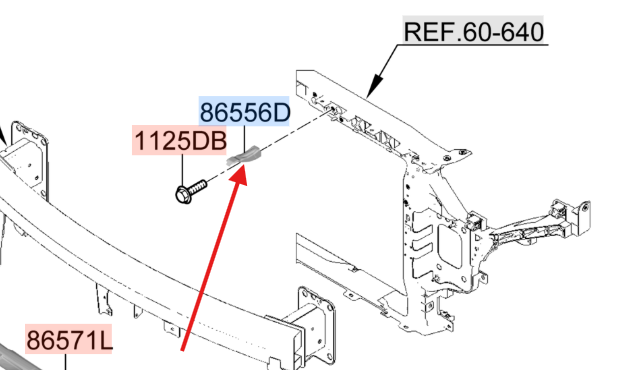 Wspornik środkowy zderzaka przód Kia Ceed ProCeed XCeed 86556J7000 OE
